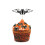 Halloween Cupcake Toppers Black Glitter Bat 12pcs 5