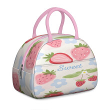 Strawberry Lunch Tote Bag Leakproof Small Cooler