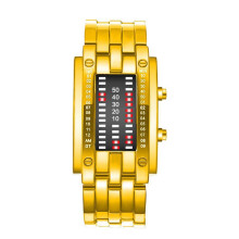 Red LED Binary Digital Watch Waterproof Men's Classic