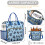 Insulated Lunch Bag Dual Compartment Starfish Design 5