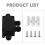 Power Waterproof Junction Box Black 11.5 x 6.7 x 3.0 cm 3