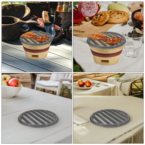Supvox Cast Iron Grill Grate Round 1 Pack 2