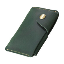 Retro Card Case Wallet with Snap Closure