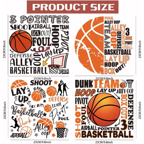 Basketball Iron-on Transfer Paper DTF 4PCS 1