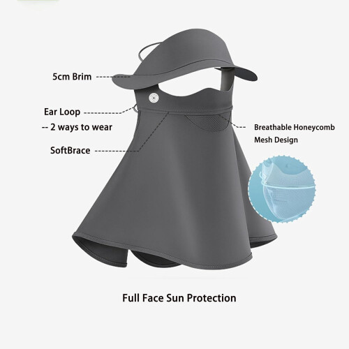 Sun Mask Ice Silk Scarf with Ear Hooks 1