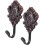 Vintage Rose Pattern Curtain Holdbacks Bronze Zinc Alloy 1