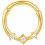 CZ Nose Hoop Ring 20G Hinged Clicker Segment 1