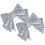 Silver Resin Rhinestone Bowknot Shoe Charms 2 pcs 1