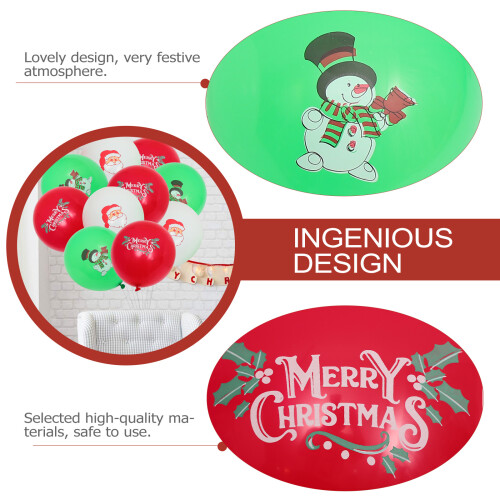 Round Latex Balloons Christmas Style 30 pcs 1