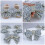 Silver Resin Rhinestone Bowknot Shoe Charms 2 pcs 2