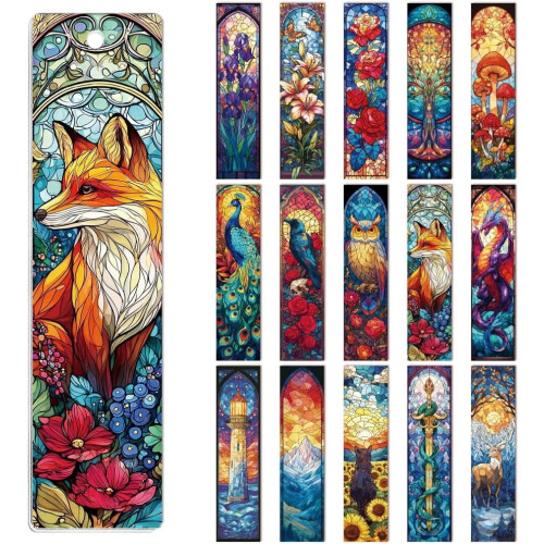 UV DTF Bookmarks Wraps Colored Glass Transfer Stickers 30
