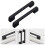 Metal wardrobe pulls black bezel handles 7