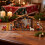 Hand-painted resin Christmas nativity stable with manger 7