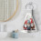 Antibacterial Christmas Kitchen Towel Red Truck Xmas Tree 5
