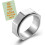 Silver Hexagon Spinner Ring for Men 8MM 1