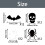 Halloween Cupcake Toppers Spider Skull Bat Ghost 12 Pcs 6