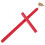 Red Paint Pen Durable Slanted Fine Tip 1pc 1