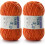 2 Pac Chenille Yarn for Crocheting - 50g per Roll, 60m 1