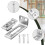Bi-Fold Door Hardware Set with Top/Bottom Pivots Brackets 5
