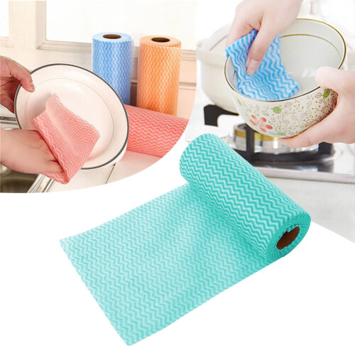 Microfiber Cleaning Cloth Roll Green 7.48x7.48 Inch 1