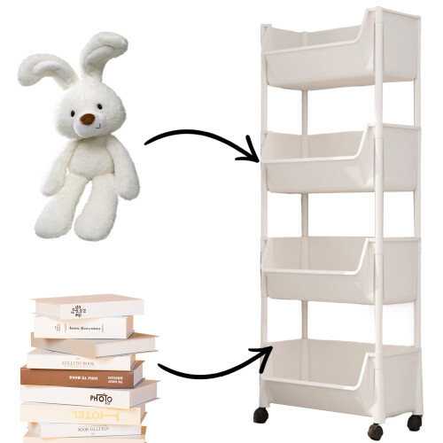 Rolling Storage Cart with Wheels 4-Tier 1