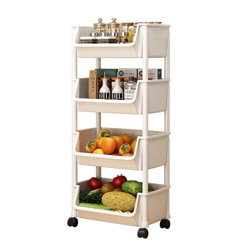 Rolling Storage Cart with Wheels 4-Tier 2