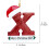Christmas Letter Ornament Personalized Initial White 3