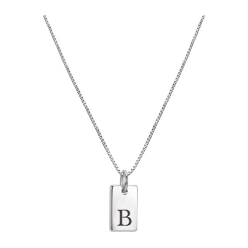 Silver Plated Initial Necklace for Women Personalized Name 2