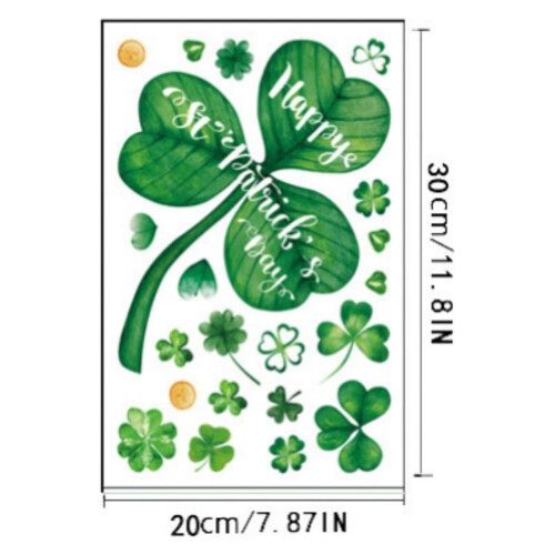 St. Patrick's Day Window Clings Shamrock 4 Sheets 2