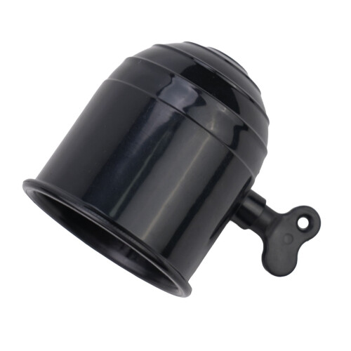 Tow Bar Ball Cover Lockable Key 50mm Black 2