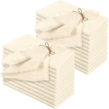 Triani cotton linen napkins 9.8 x 9.8 inch 20 pcs beige