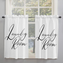 White Semi-Sheer Curtains 52x63 Inch Rod Pocket 2-Pack