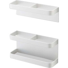 Magnetic Wall-Mounted Umbrella Stand White Adjustable Height