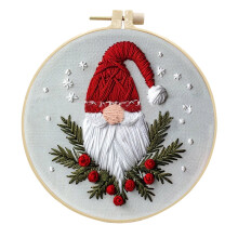 Christmas Embroidery Kit for Beginners and Adults with Hoop