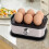 Stainless Steel Egg Poacher Cooker 200W 1-6 Eggs Keep-Warm 4