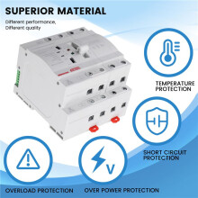 EARU ATS Dual Power Automatic Transfer 4P 63A Emergency Power Automatic Transfer 110V 4P 2PCS Power Grid
