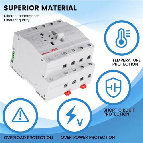 EARU ATS Dual Power Automatic Transfer  4P 63A Emergency Power Automatic Transfer  110V 4P 2PCS Power Grid