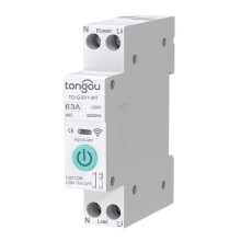 TONGOU WIFI Circuit Breaker 63A DIN Rail for Home Wireless Remote Control By APP White