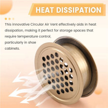 Double-Sided Circular Air Vent Furniture Cabinet Shoe Cabinet Circular Air Vent for Ventilation and Heat Dissipation