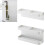 Magnetic Wall-Mounted Umbrella Stand White Adjustable Height 3