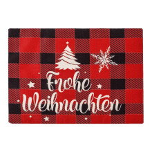 Christmas Plaid Placemats Non-Slip 4-Pack