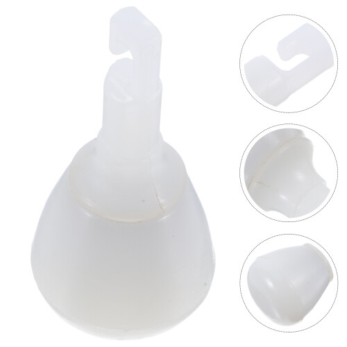 Walking Cane Tips Hook Style Plastic White 1 Piece