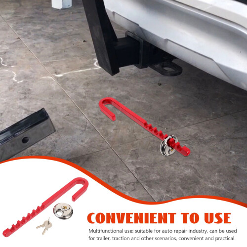 Trailer Wheel Lock J-Type Carbon Steel 1 Set 1