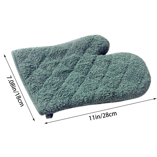 Oven Mitts Quilted Terry Cloth Cotton Lining Extra Long 2