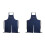 2X Adjustable Split Leg Pottery Apron with Pocket DIY Ceramic Sculpture Mud-Retaining Overalls 1