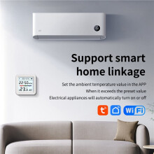 2X Tuya WiFi Temperature Humidity Sensor Life Backlight Hygrometer Thermometer Sensor Phone Remote Monitoring