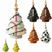White Baseball Christmas Ornament for Tree Decor