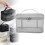 Nylon Mesh Makeup Bag with Divider Large Capacity Grey 2