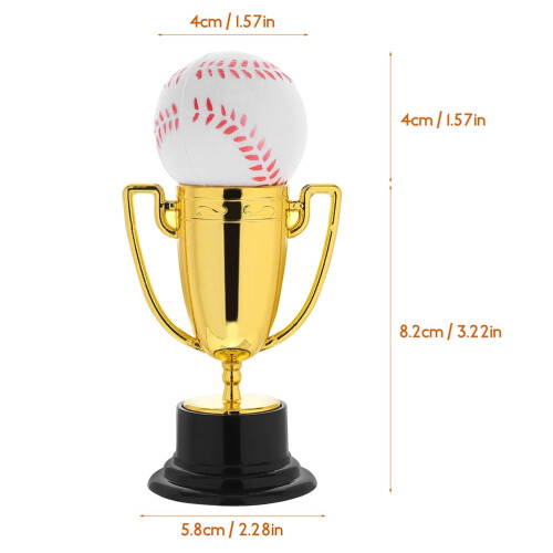 Kids Football Trophy Plastic Smooth Surface 4 pcs 1