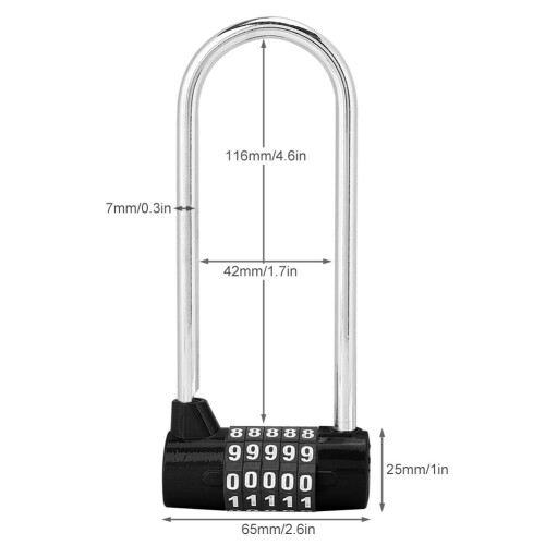 U Lock Zinc Alloy Combination Code Lock for Cabinet Door 1